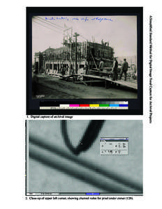 2. Close-up of upper left corner, showing channel value for pixel under curserA Simplified Standard Method for Digital Image Tonal Capture for Archival Projects 1. Digital capture of archival image