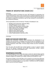 Microsoft Word - Friends of Architecture Awards (SIA)