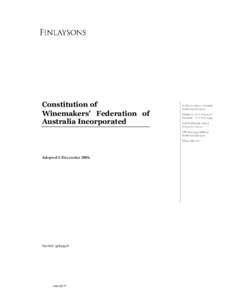 Microsoft Word - CONSTITUTION - WINEMAKERS_ FEDERATION OF AUST INC _2_.DOC