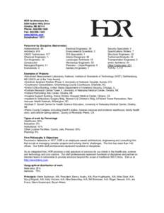 Firm name: HDR Architecture Inc
