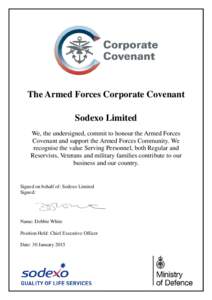 Military of the United Kingdom / United Kingdom / Ministry of Defence / British Army / Military / Military Covenant / Sodexo / Reservist / Military reserve force