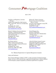 June 9, 2014  Legislative and Regulatory Activities Division Office of the Comptroller of the Currency 400 7th Street SW., Suite 3E–218, Mail Stop