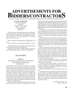 ADVERTISEMENTS FOR  BIDDERS/CONTRACTORS NOTICE TO BIDDERS OFFICE OF GENERAL SERVICES