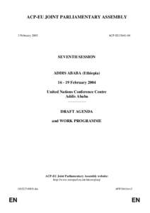 ACP-EU JOINT PARLIAMENTARY ASSEMBLY  3 February 2003 ACP-EU[removed]