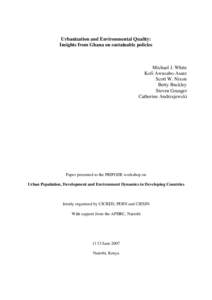 Environmental social science / Science / Urban studies and planning / Demographic economics / Population / Urbanization / Demographic transition / Sustainability / Overpopulation / Environment / Demography / Human geography