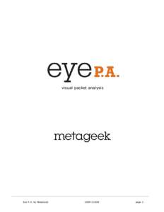 visual packet analysis  Eye P.A. by MetaGeek USER GUIDE