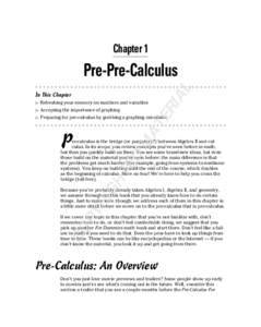 Chapter 1  AL Pre-Pre-Calculus ▶ Refreshing your memory on numbers and variables