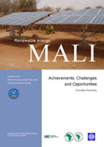 MALI  Renewable energy