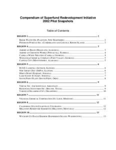 Compendium of Reuse Pilot Snapshots for YYYY