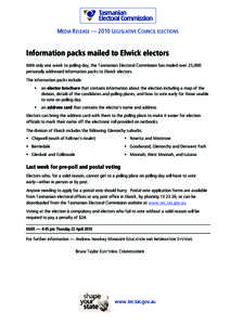 Elections / Postal voting / Elwick