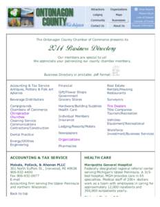 2013 Ontonagon County Business Directory