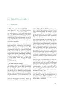 2.1. Opium / Heroin market[removed]Production In 2003, opium poppy cultivation fell slightly… At the global level, illicit opium poppy cultivation