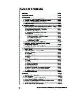 TABLE OF CONTENTS FOREWORD........................................................................................................page 2 I. EXECUTIVE SUMMARY...............................................................
