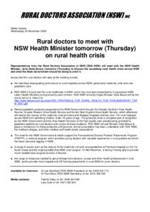 RDANSW applauds PMs announcement on new medical school in rural NSW