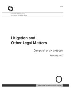 O-Lit  Comptroller of the Currency Administrator of National Banks  Litigation and