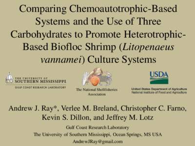 Management of biological and chemical constituents for the development of mesohaline, intensive, minimal-exchange shrimp (Litopenaeus vannamei) aquaculture