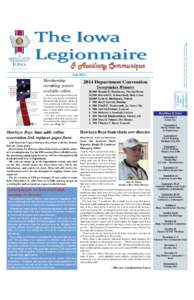 Official Publication of The American Legion, Department of Iowa Iowa Legionnaire, 720 Lyon Street, Des Moines, Iowa[removed]The Iowa Legionnaire & Auxiliary Communique