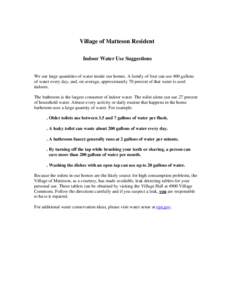 Village of Matteson Resident