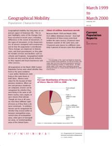 Geographical Mobility March 1999 to March 2000