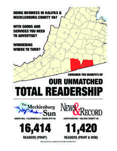 U.S. Route 58 / U.S. Route 15 in Virginia / U.S. Route 1 in Virginia / Southside / Interstate 85 in Virginia / Boydton /  Virginia / Lake Gaston / U.S. Route 360 / Clarksville / Virginia / Galax /  Virginia / U.S. Highway System