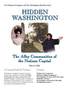 Hidden Washington, The Alley Communities of our Nation's Capital