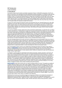 2007 Samstag essay  Loose connections © Timothy Morrell The benefit of foreign travel for artists was officially recognised in France in 1663 with the inauguration of the Prix de Rome, the forerunner of the Samstag and 