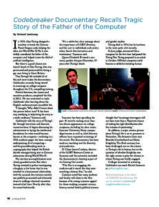 Codebreaker Documentary Recalls Tragic Story of the Father of the Computer By Richard Jackoway I