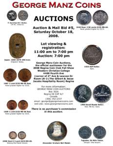 P. Servilius M.F. Rullus. 100 BC. Denarius. AUCTIONS Auction & Mail Bid #5, Saturday October 18,