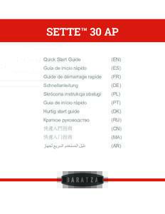 SETTE™ 30 AP Quick Start Guide (EN)  Guía de inicio rápido
