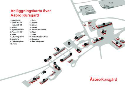 Depå 2  Depå 1 Anläggningskarta över Åsbro Kursgård