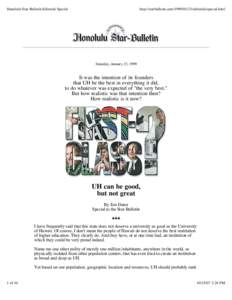 Honolulu Star-Bulletin Editorial Special  http://starbulletin.com[removed]editorial/special.html Saturday, January 23, 1999