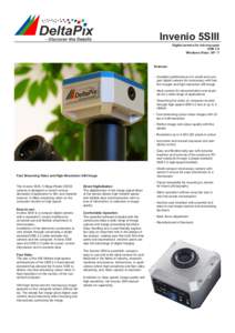 Invenio 5SIII  Digital camera for microscopes USB 3.0 Windows Vista / XP / 7