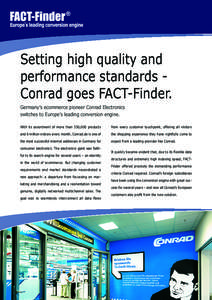 Setting high quality and performance standards - Conrad goes FACT-Finder.