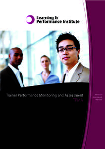 Trainer Performance Monitoring and Assessment  TPMA meas ure benc hmark