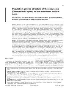 425  Population genetic structure of the snow crab