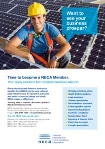 Want to see your business prosper?  Time to become a NECA Member.