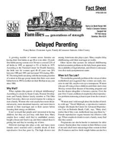 Fact Sheet HYG[removed]Families ... generations of strength  Family Life Month Packet 1998