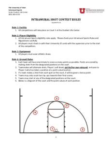 The University of Utah Intramural Sports Eccles Student Life CenterINTRAMURAL SHOT CONTEST RULES