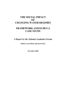 Microsoft Word - The Social Impact of Changing Water Regimes.doc