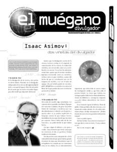  oct / nov Dirección General de Divulgación de la Ciencia UNAM • Número  Isaac Asimov: dos viñetas del divulgador