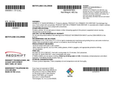 *[removed]* [removed]GAL. METHYLENE CHLORIDE[removed]GAL.