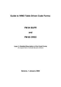 Guide to WMO Table Driven Code Forms:  FM 94 BUFR and FM 95 CREX