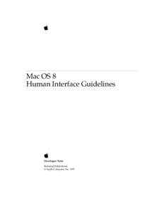   Mac OS 8 Human Interface Guidelines  