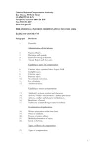 Tort law / Damages / Personal injury / Government / Riot (Damages) Act / Surrogatum / Law / Criminal Injuries Compensation Authority / Ministry of Justice