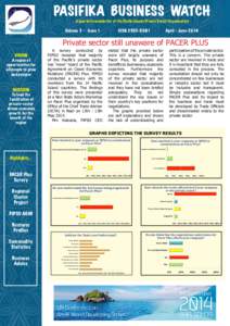 PASIFIKA BUSINESS WATCH A quarterly newsletter of the Pacific Islands Private Sector Organisation Volume 3 - Issue 1  ISSN