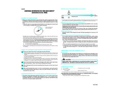 ● Power reserve accumulated while you are walking  [English] ADDITIONAL INFORMATION FOR YOUR SEIKO KINETIC® [Instructions for Cal. 1M20]