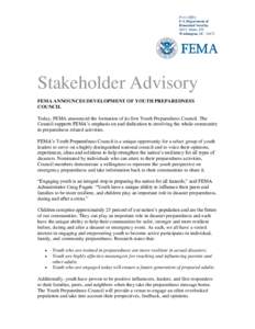 Federal Emergency Management Agency / Disaster preparedness / Management / National Preparedness Month / Emergency management / Public safety / Emergency services