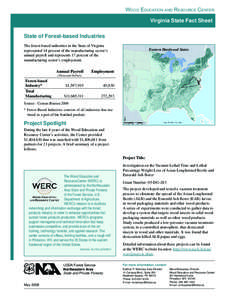 Virginia State Fact Sheet, Wood Education and Resource Center