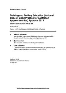 Apprenticeship / Labor / Vocational education / Department of Education /  Employment and Workplace Relations / Minister for School Education /  Early Childhood and Youth / Registered training organisation / Education / Alternative education / Internships