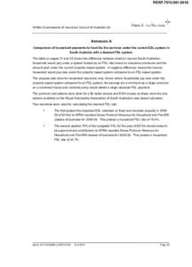 RESP[removed]Written Submissions of Insurance Council of Australia Ltd Annexure A Comparison of household payments to fund the fire services under the current ESL system in